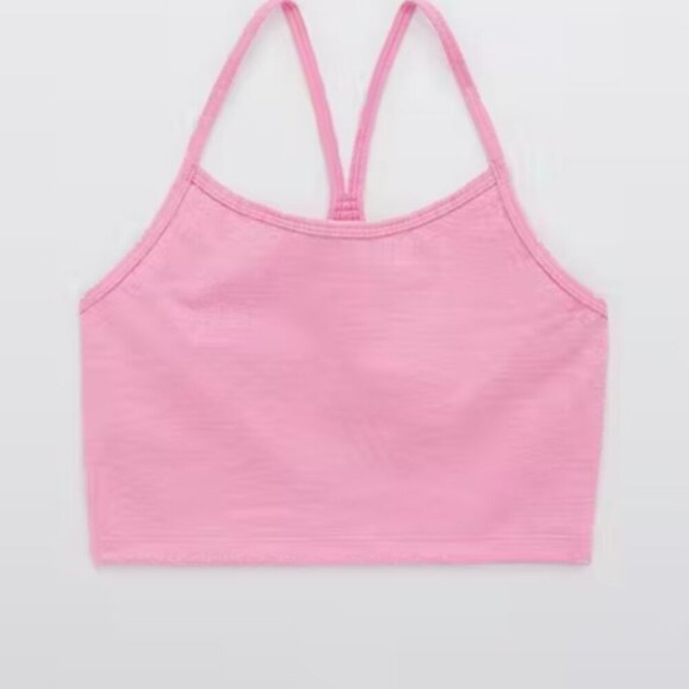 Aerie The Hugger Recharge least support bra-pink